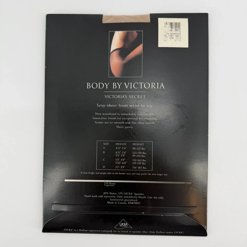 Victoria's Secret Body by Victoria Sheer to Waist Pantyhose Pale Nude Size A NEW